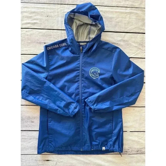 Sport-Tek Other - Sport-Tek Chicago Cubs Men's Hooded Windbreaker Rain Jacket Blue Size M packable